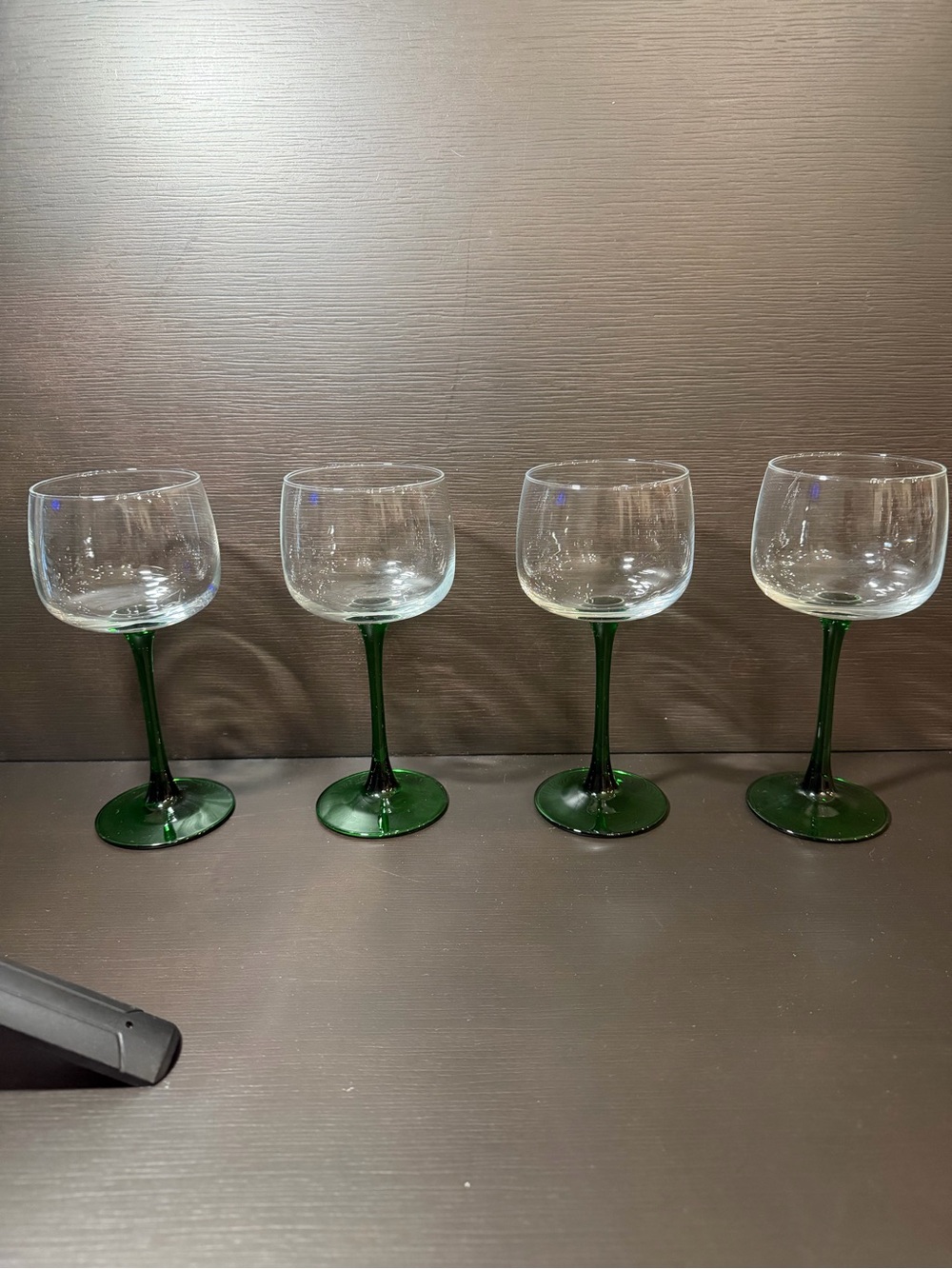 Mary Frances Green Stem Wine Glasses - Set of 4